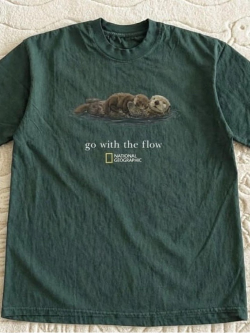 National Geographic Go With The Flow Otter Graphic T-Shirt - Green